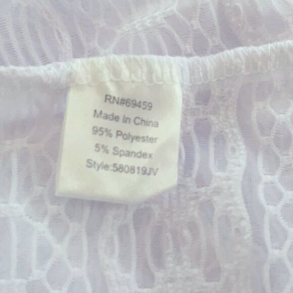 J VALDI NWT SWIMWEAR BATHING SUIT COVER UP DRESS WHITE LARGE - Picture 6 of 7